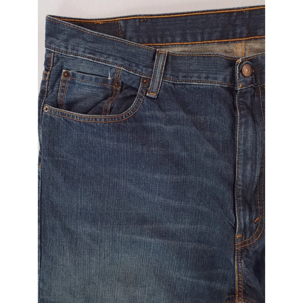 Levis 550 Jeans Mens 44x30 Blue Relaxed Tapered Heavy Denim Baggy Work Pants